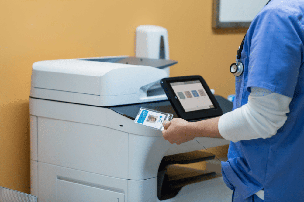 hp printer being used by doctor