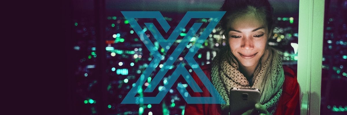 XMA graphics banner with woman to the side and XMA icon in the middle